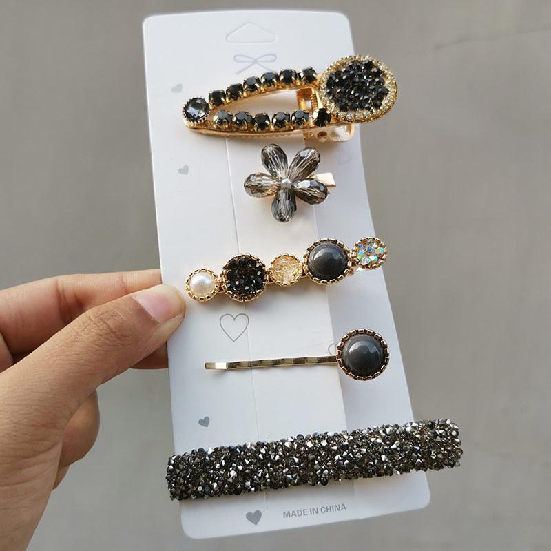 Новая мода 5/6/8 шт. набор жемчужная заколка для волос для женщин корейская заколка для волос с геометрическим рисунком и кристаллами заколки для волос для девочек аксессуары для волос для девочек