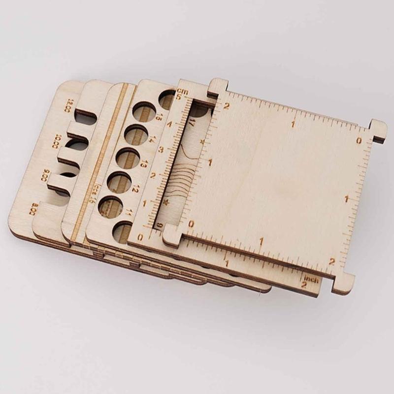 Деревянный калибр спиц, линейка для вязания, инструмент для вязания, инструмент для измерения вязания, линейка для вязальщиц, аксессуары для вязания крючком