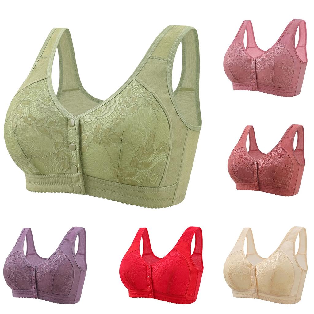 Underwear Women's Sleep Gathering Front Buckle Without Steel Ring Vest Bra