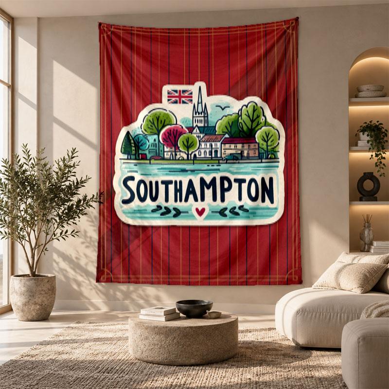 Decorative Tapestry,Southampton Printed Wall Art, Lightweight Wall Hanging For Bedroom Background
