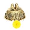 Balaji Charan Paduka | Vishnu Charan Paduka | Charan Paduka for Puja Brass, Gold Colour 1 No (5 CM Diameter)