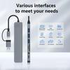 8-in-2 USB 3.0 HUB USB C HUB 4K HDMI Adapter with RJ45 SD/TF High Speed Transmission Splitter TYPE-C HUB For MacBook Computer