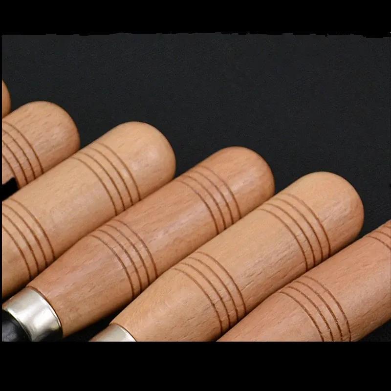 6Pcs Woodcut Knife Wood Carving Chisel Set Chip Detail Carving Chisels Kit Wood Carpenter Hand Tools for Working DIY