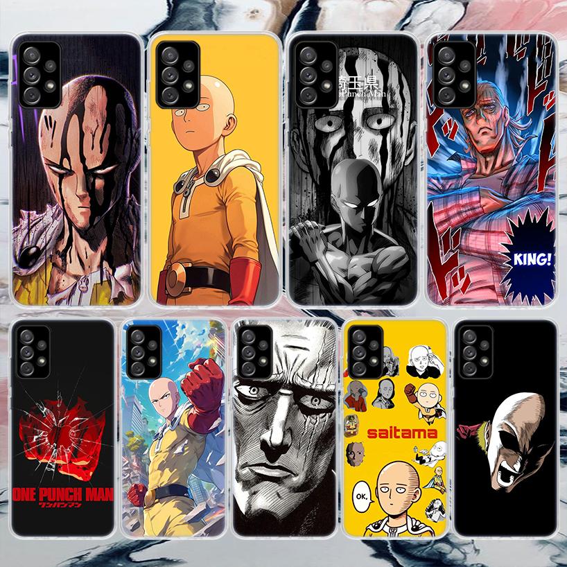Мягкий чехол для телефона One P-Punch-Man Saitama King для Samsung Galaxy A52 A42 A32 A12 A22 A51 A50S A30S A20S A10S A71 A41 A31 A21S A40
