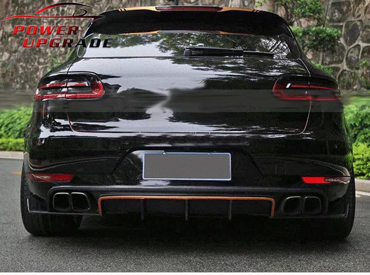 Комплект из углеродного волокна для Porsche Macan: Передний сплиттер, боковые юбки, задний диффузор и угловые накладки в стиле AR.