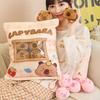 Cartoon Bag of Kapibala Milk Tea Capybara Doll Snack Pillow A Pack of 6 Small Dolls Gift Dolls Girl