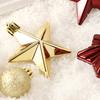 70 шт./коробка Ассорти Рождественское украшение Небьющиеся Рождественские шары Звезда Верхушка для елки Подвеска