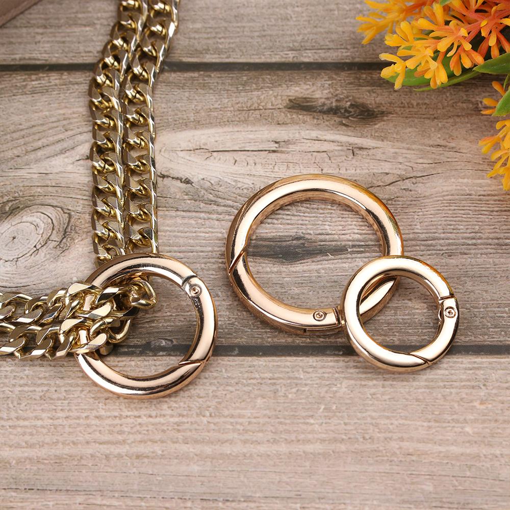 Round Push Trigger Bag Belt Buckle Spring O-Ring Buckles Carabiner Purses Handbags Snap Clasp Clip