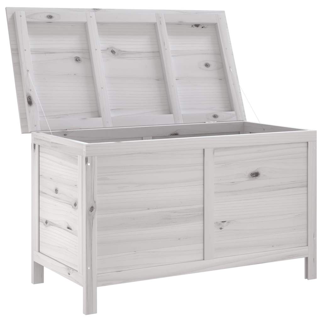 Garden Chest White 99 x 49.5 x 58.5 cm Solid Pine Wood White
