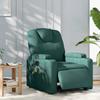 VidaXL Electric Reclining Massage Chair Dark Green Fabric 3204362