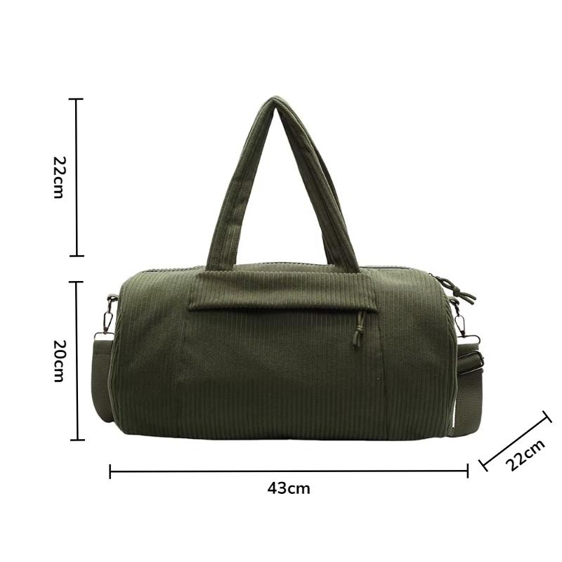 High Quality Travel Bag Corduroy Shoulder Crossbody Duffle Bag for Women Ladies Tote Luggage Bag Large Designer Handbags