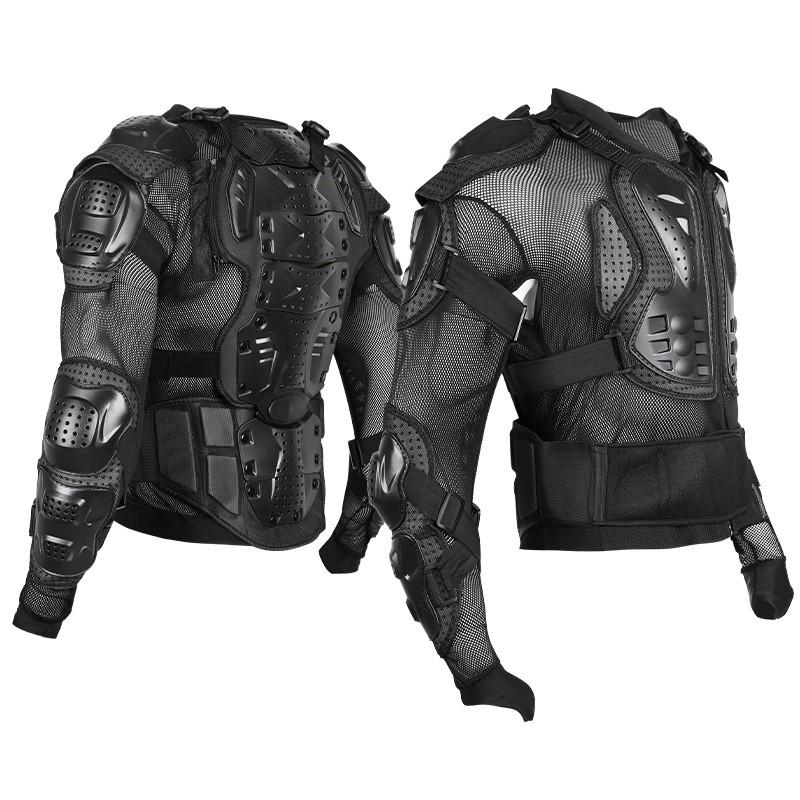 Removable Motorcycle Armor Jacket With Back Protector Chest Shoulder Waist Pads Off-Road Riding Urban Commuting