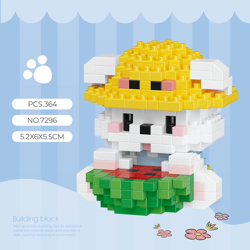 Mini Cartoon Cute Cat Dog Animals Models DIY Building Blocks Toys Micro Blocks Kit Christmas New Year Gifts Lucky Decor