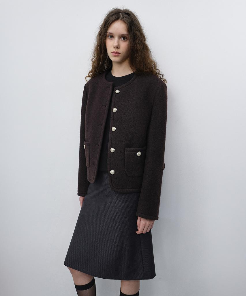 DUNST Classic Tweed Jacket_Udja6C203_Brown