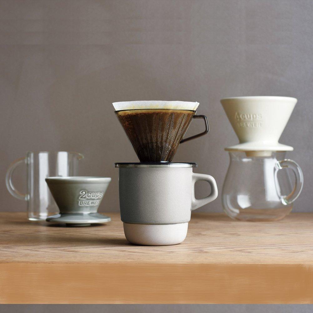 Kinto SCS Coffee Jug 2cups with Heat Resistant Microwave and Dishwasher Safe 27655 Scale, Glass,
