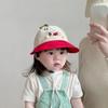 Embroidery Korean Style Cap Shading Hat Children's Bucket Hat Breathable Summer Kid Sunhat  Boy