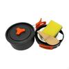 Camping Cookware Mess Kit Bowls Rice Spoon Foldable Handle Nonstick Frying Pan Soup Pot for Trekking