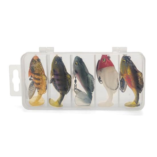 5 шт. 6 см/10,5 г приманка для прыгающей рыбы с вращающимся лезвием, крючком без водорослей, лопастным хвостом, искусственная приманка для соленой воды, пресноводного судака, окуня, рыболовные принадлежности