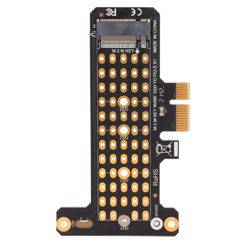 NVMe M.2 To PCIE X1 Riser Card Full Height Baffle NVMe PCIE Adapter for Win for OS X for Linux for