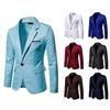 Men's Spring Top Business Commuter Work Casual Printed Double Button Suit Coat Men's Suit Large British
