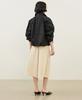 Lafelsortof Shirred Sleeve Zip-Up Jumper