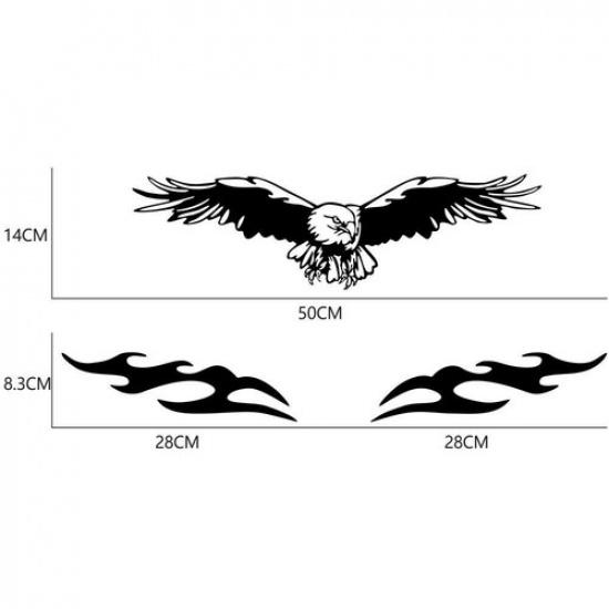 Car Hood Door Sticker Body Animal Vinyl Decal Black Universal Decor Accessories