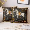 1 шт. Изысканные декоративные наволочки с узором лошади, полиэстеровая наволочка, декоративная подушка для дивана, подушка для изголовья