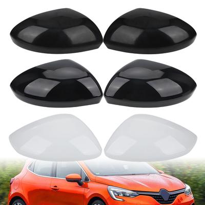 Накладка на зеркало заднего вида Для Renault Clio MK5 2024 2025 Черный / Белый Накладка на боковое зеркало заднего вида
