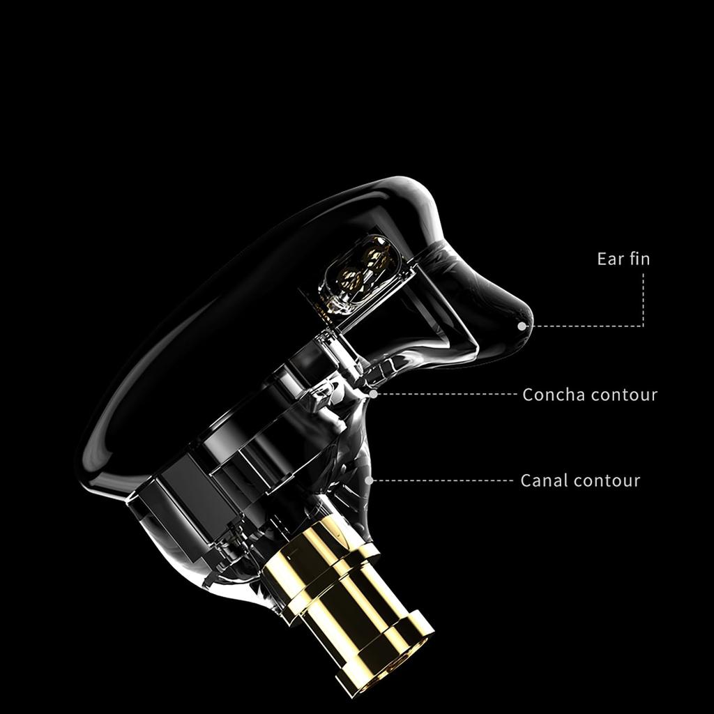 LINSOUL TRN ST7 Гибридный тип Натуральные смоляные HIFI наушники Recable Design Канальный тип Эргономичный дизайн Высокочистый посеребренный OFC кабель Двойной динамический