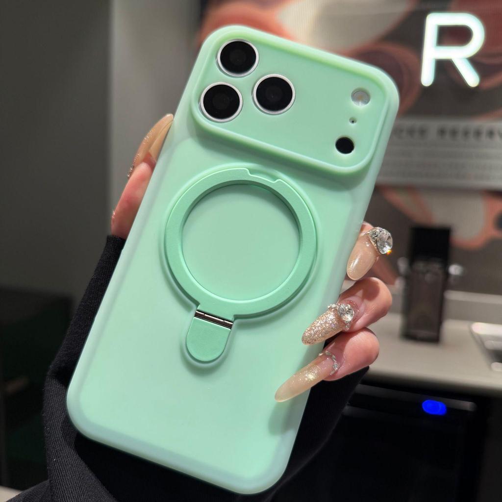 Ice Cream Liquid Silicone Magnetic Phone Case for iPhone 17 Pro Max, Drop-Proof, Compatible with Apple 15/16.
