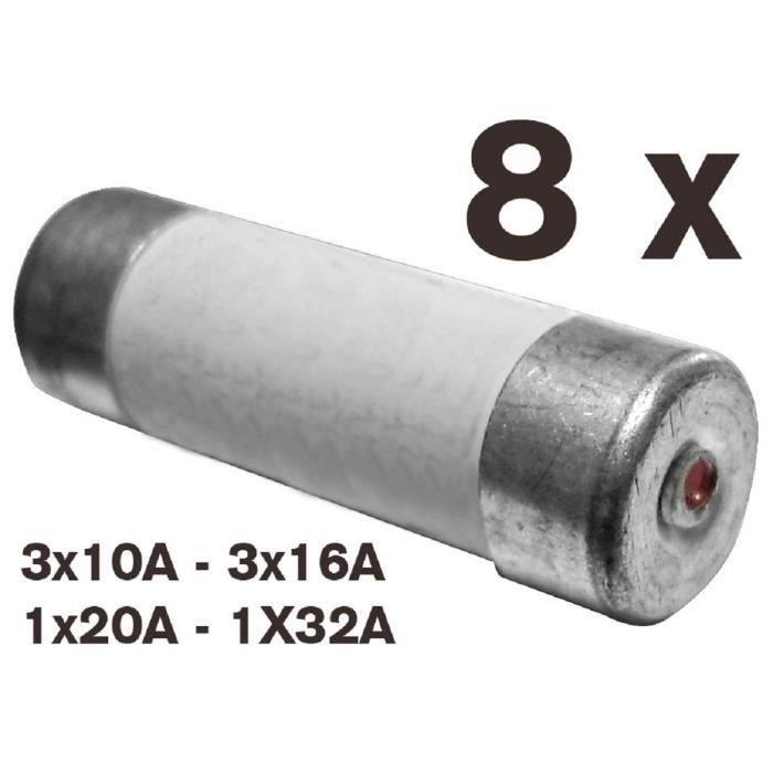 Керамические предохранители - ZENITECH - 8x10A 8x16A 1x20A 1x32A - Соответствует стандарту NF