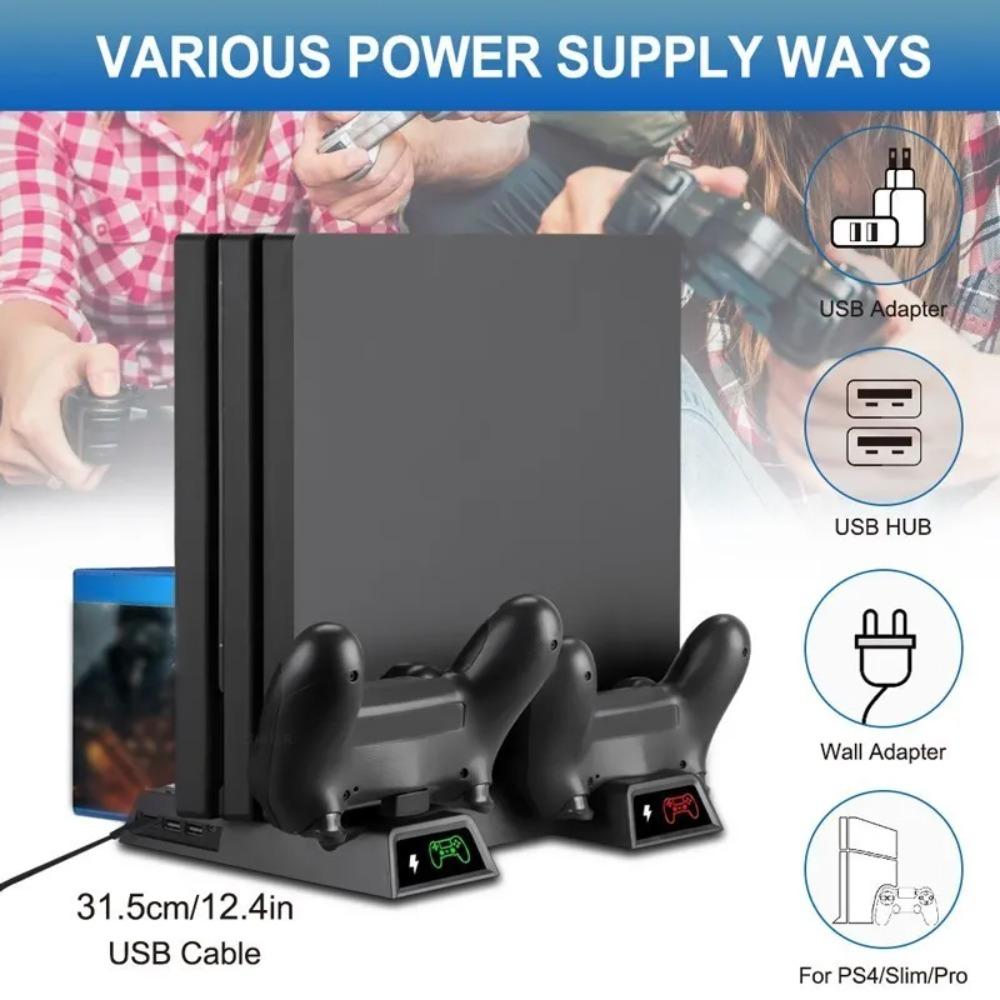 Поддержка для игровой консоли Sony PS4 Playstation Play Station PS 4 Pro Slim Вентилятор Стенд Контроллер Аксессуары для управления База Док-станция