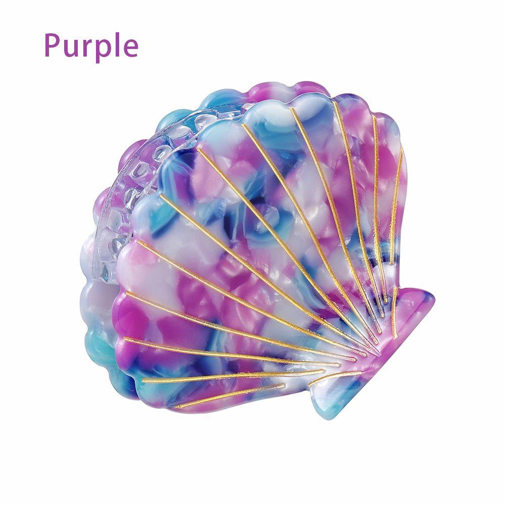 Hairgrips Girl Headwear Acrylic Hair Claws Shell Shape Shell Hair Clips Women Hair Accessories