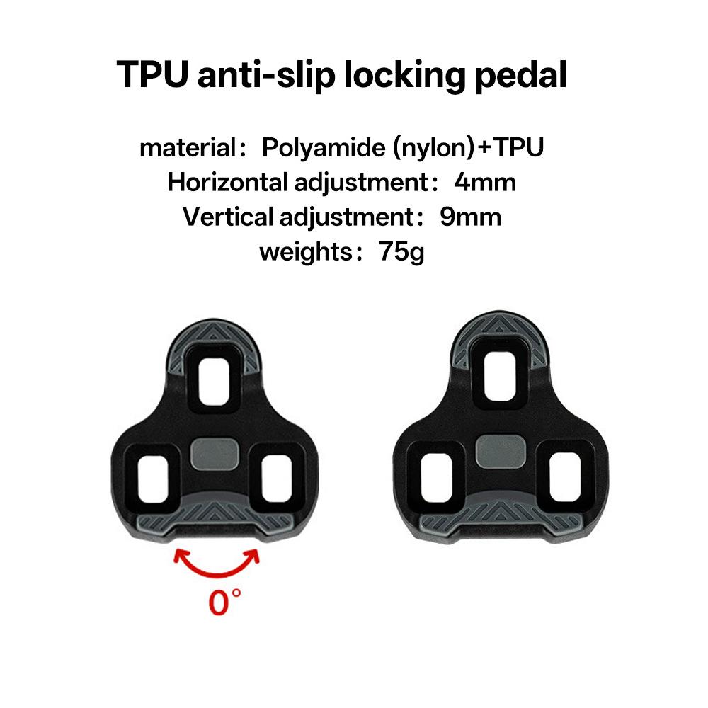 3-Hole Cycling Cleats Anti-Slip Bike Pedal Cleats for Look KEO Pedals Indoor Cycling Training