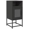 VidaXL Table de chevet noir 36x39x78 cm acier laminé à froid, table d'appoint, armoire de lit, table d'appoint pour chambre, 853410