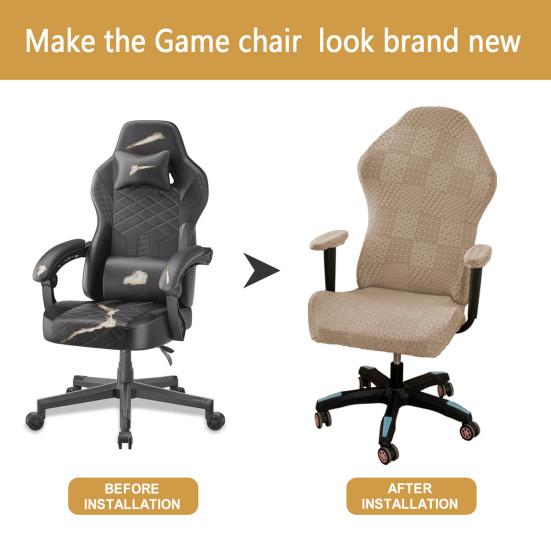 Чехол на эластичное компьютерное кресло, чехол на игровое кресло с защитой подлокотников, чехол на стул с цветочным узором для домашнего офисного компьютерного кресла