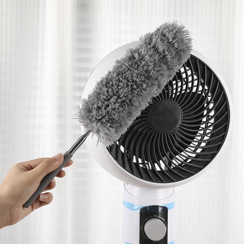 Electrostatic Dust Duster Telescopic Flexible Stainless Steel Household Feather Duster Cleaning Tool Microfiber Dust Brush
