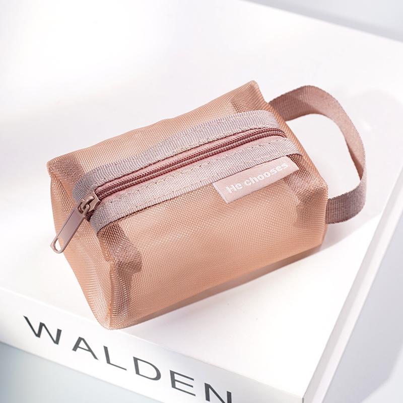 Трехмерный сетчатый нейлоновый кошелек для монет и ключей с держателем для карт