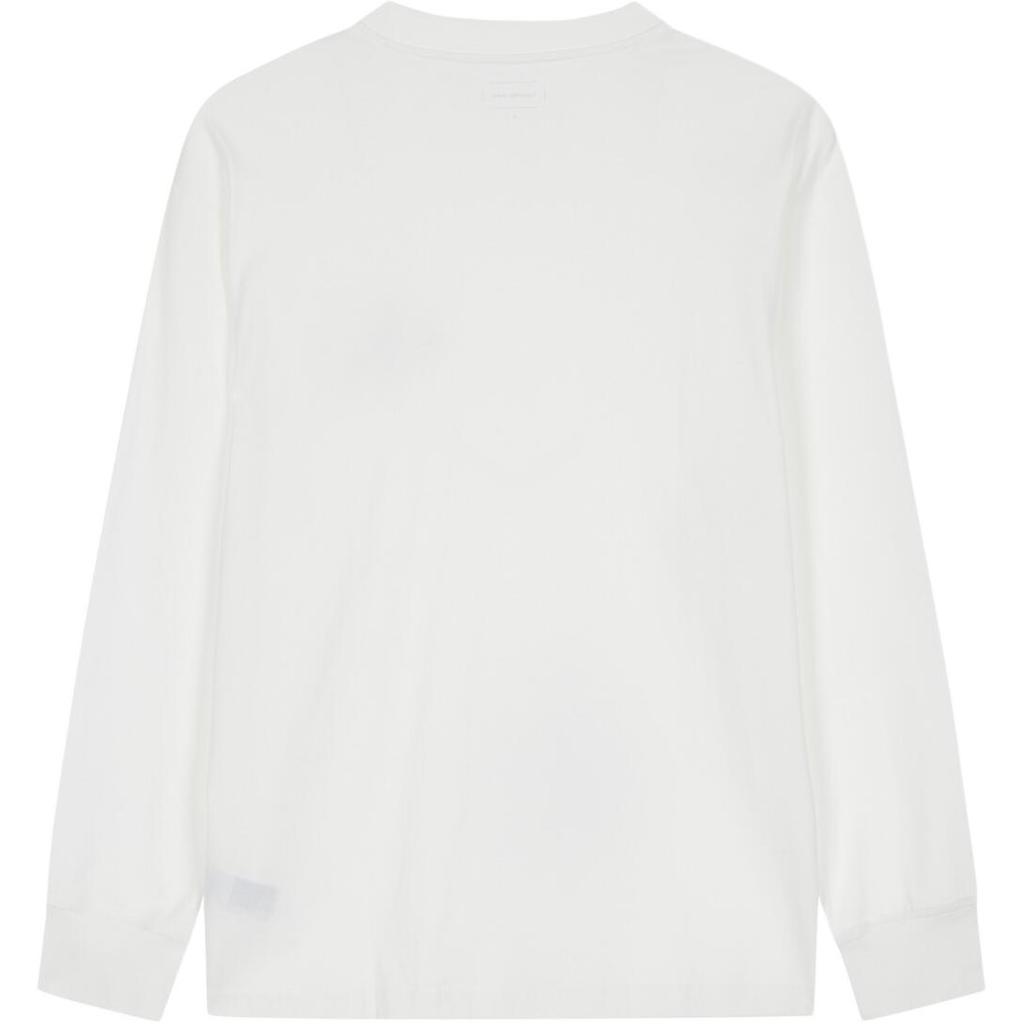 Calvin Klein Свободный крой, надпись, повседневная, удобная, с круглым вырезом, с длинным рукавом, футболка, унисекс, топы, ярко-белый, J327339-YAF
