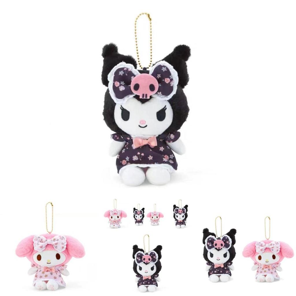 Очаровательное платье с цветочным принтом Куроми, плюшевая вешалка Sanrio, новый японский стиль, коллекционное