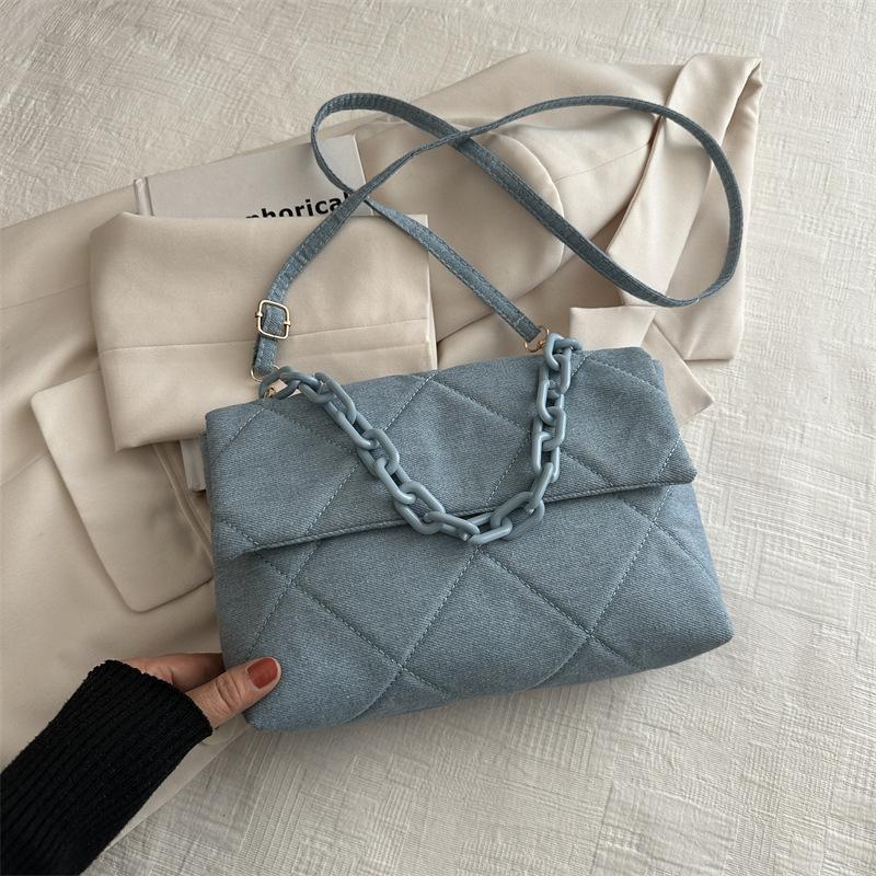 Ручная женская сумка, новый летний модный тренд, женская персонализированная сумка через плечо, модная простая квадратная сумка