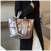 Textured Down Bag Women's Large-capacity Fashion Shoulder Tote Bag 2025 Autumn and Winter New Cotton Clothing Bag