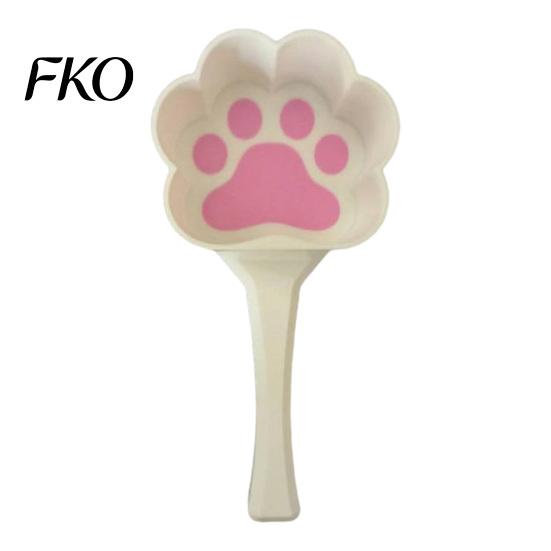 Cat Paw Scoop Cute Scoop, 3D Printed Pet Food Long Handle Scooper for Kibble Treats Portion Control