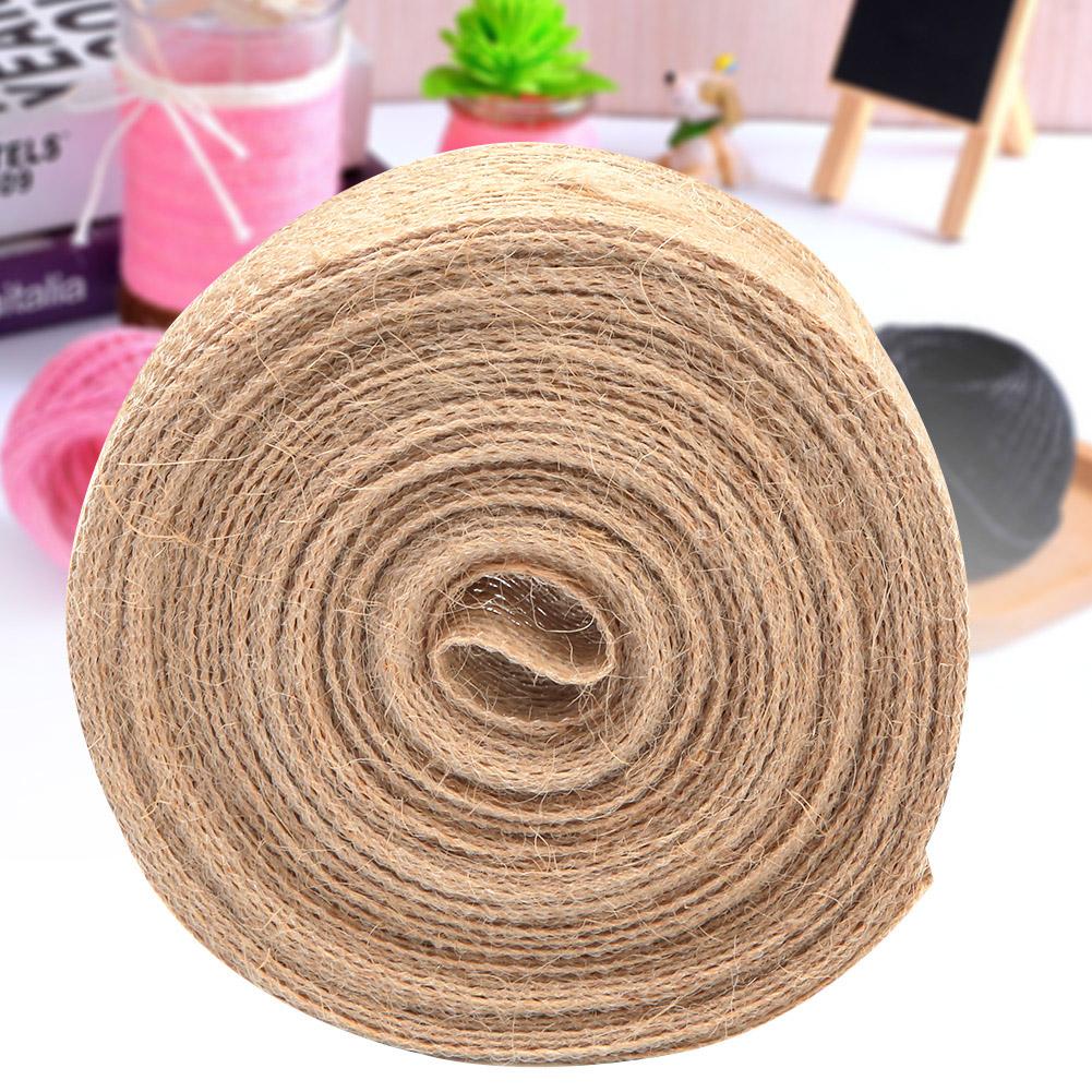 Катушка ленты из джутовой мешковины длиной 10 метров и шириной 2,5 см для домашнего свадебного украшения