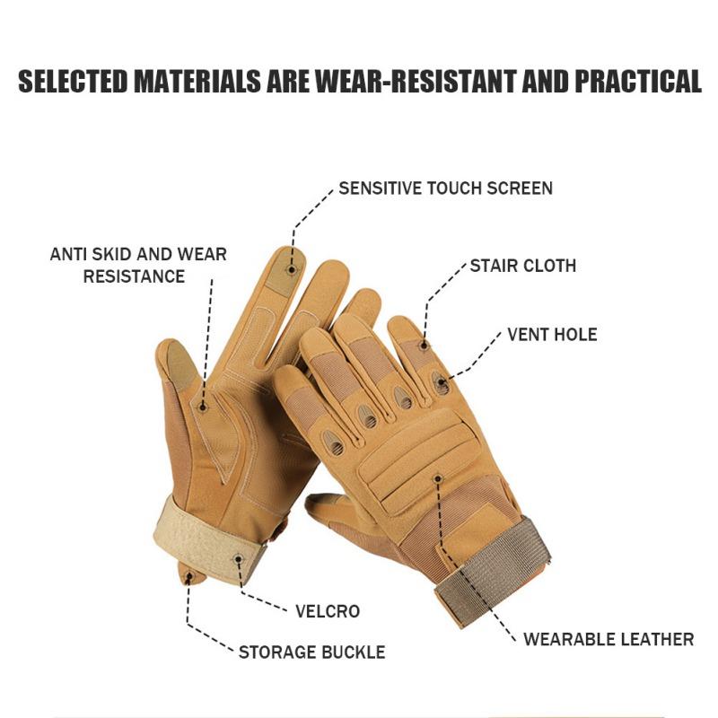 Уличные тактические перчатки, перчатки с сенсорным экраном, нескользящие для всех сезонов, походные, кемпинговые, мотоциклетные перчатки