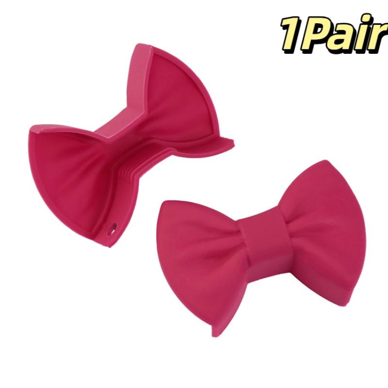 Зажим для кухонной кастрюли, противоожоговая, нескользящая крышка ручки, креативная кулинарная духовка, зажим для перчаток, зажим для кастрюли, кухонные гаджеты, дизайн в форме банта