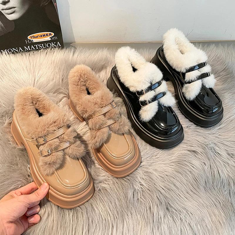 Туфли-лоферы на высоком квадратном каблуке с круглым носком, женская обувь без застежек, распродажа 2024, новые туфли-лодочки из цельного хлопка, мокасины