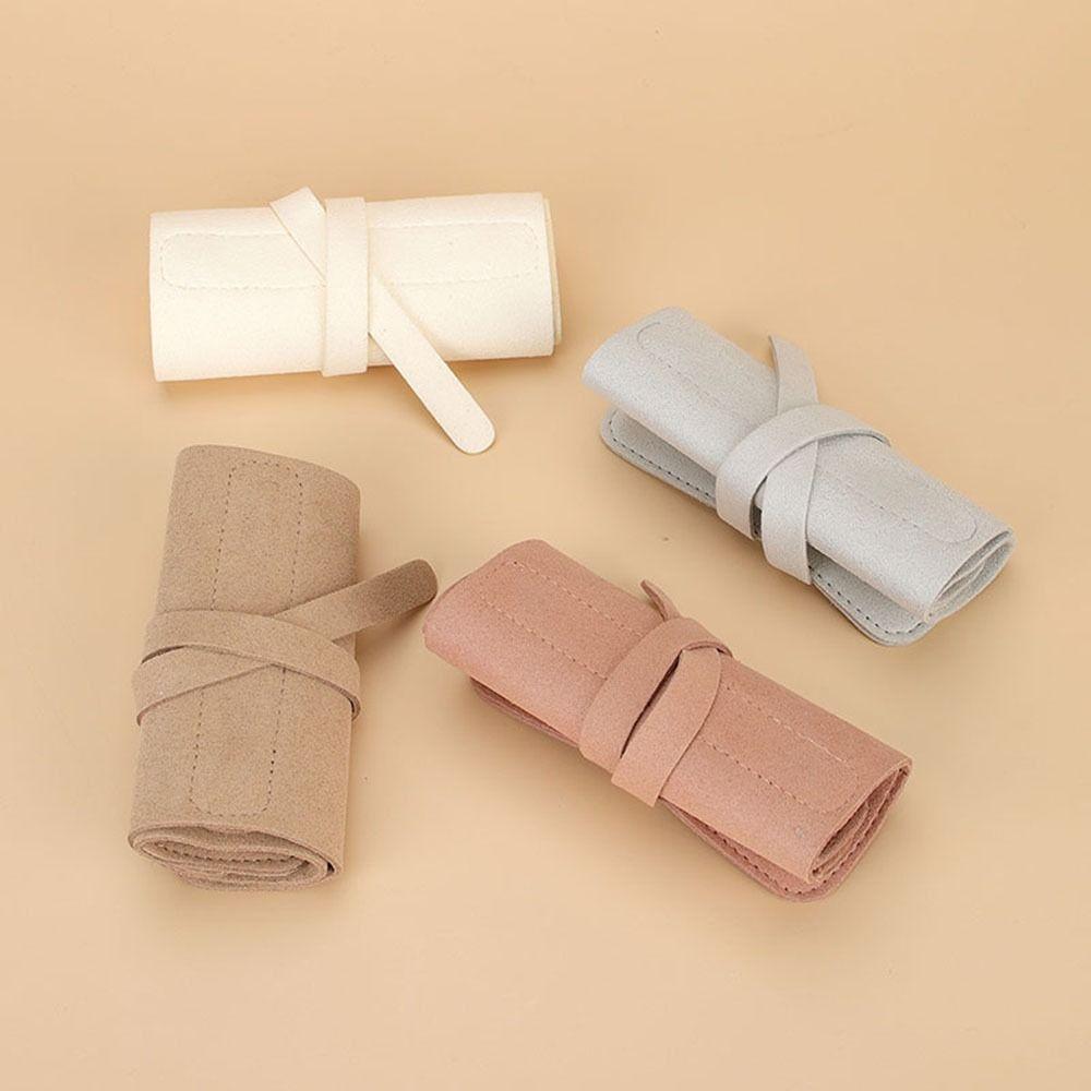 Foldable Design Jewelry Storage Roll Bag Jewelry Organizer Ear Stud Storage Bag Home