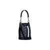 New COACH Dempsey Fabric With Cow Leather Bucket Bag Handbag Shoulder Bag Crossbody Bag Small Size Women's Midnight Blue C8322-SVVGD
