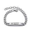 Christian Bible Stainless Steel Bracelet Bangle Engraved Cross Scripture Psalm Silicone Bracelets Religious Jewelry